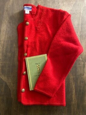Pendleton Bright Red Wool Knit Sweater
